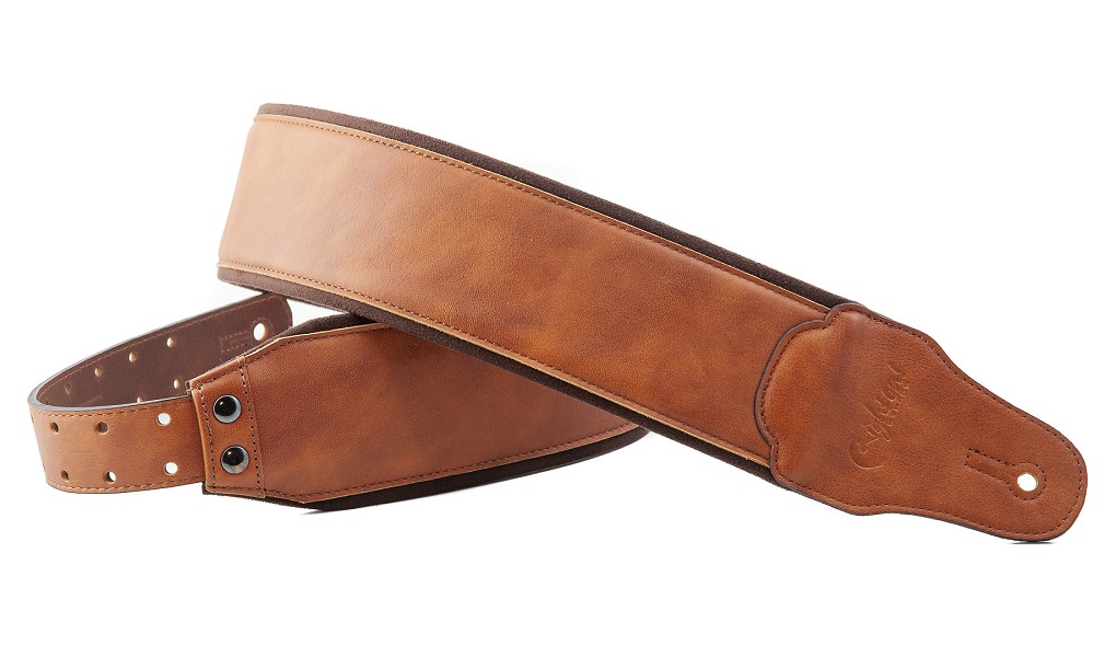 Smooth Woody Strap for bass and guitar in leather 1